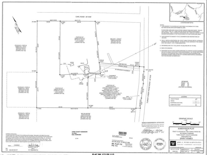 1100 Turkey Creek Ridge Road, York, SC 29745.  MLS# CAR4203310, YatesRealty ID 16914. 