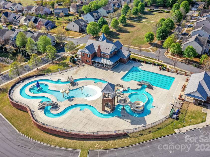 873 Penny Royal Avenue, Fort Mill, SC 29715.  MLS# CAR4234425, YatesRealty ID 16944. Drone view of Lazy River and Pool