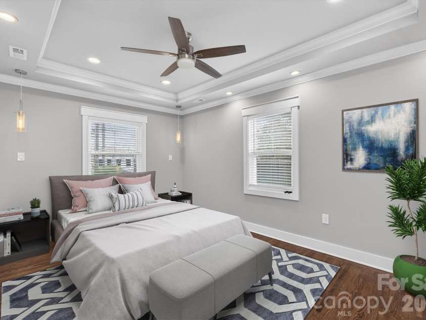 307 Peterson Drive, Charlotte, NC 28217.  MLS# CAR4363768, YatesRealty ID 16964. Virtually Staged Bedroom