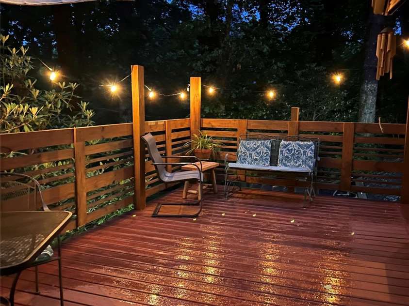 278 Mount View Drive, Burnsville, NC 28714.  MLS# CAR4259285, YatesRealty ID 16967. Evening on the Deck