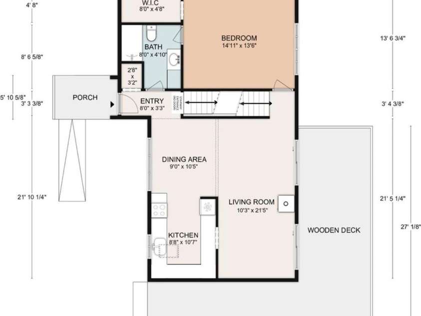 278 Mount View Drive, Burnsville, NC 28714.  MLS# CAR4259285, YatesRealty ID 16967. Main Level Floor Plan