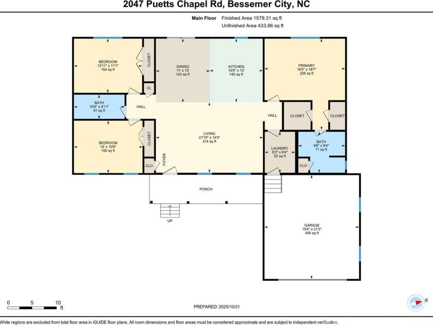 2047 Puetts Chapel Road, Bessemer City, NC 28016.  MLS# CAR4299201, YatesRealty ID 1697. 