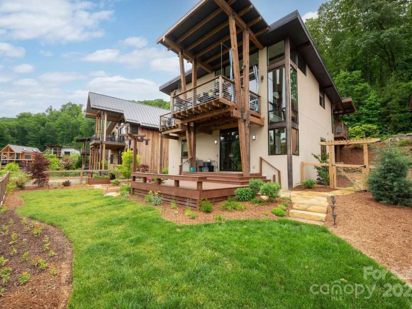 34 River Run, Asheville, NC 28804.  MLS# CAR4260631, YatesRealty ID 16973. Permaculture paradise