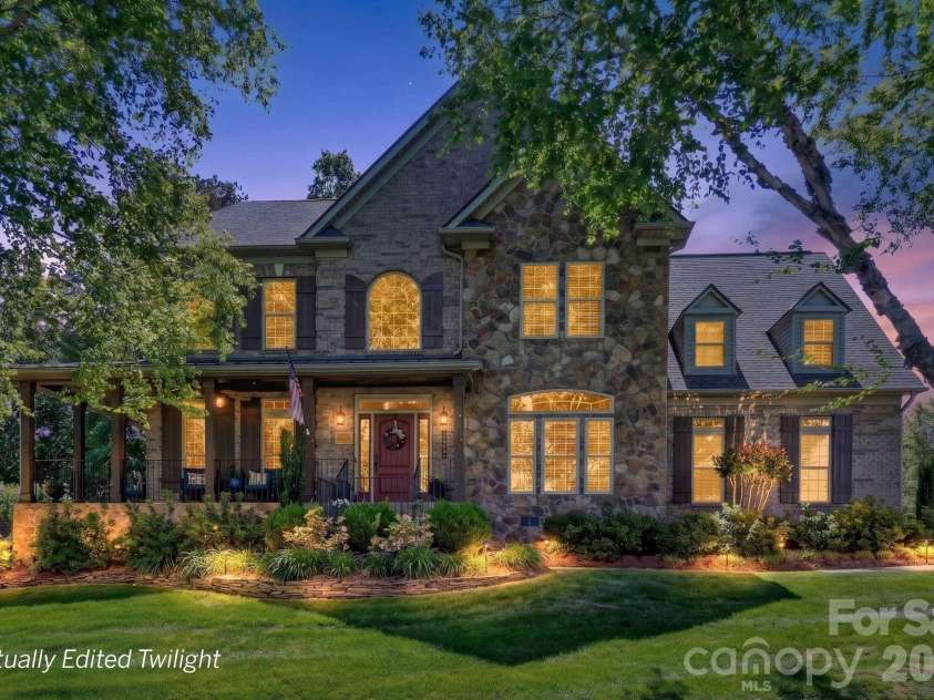7835 Sand Trap Lane, Stanley, NC 28164.  MLS# CAR4372005, YatesRealty ID 16991. Twilight photo shop rendering