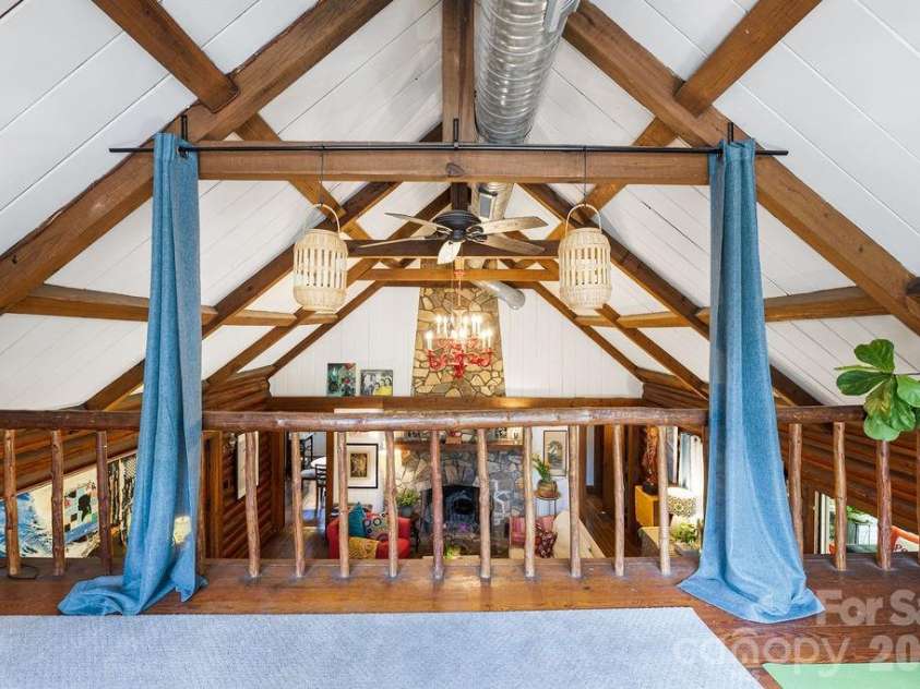 2107 Mandarin Boulevard, Charlotte, NC 28205.  MLS# CAR4341340, YatesRealty ID 17003. Loft looking out to living area