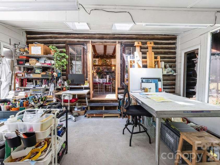 2107 Mandarin Boulevard, Charlotte, NC 28205.  MLS# CAR4341340, YatesRealty ID 17003. Studio/office space looking into living area