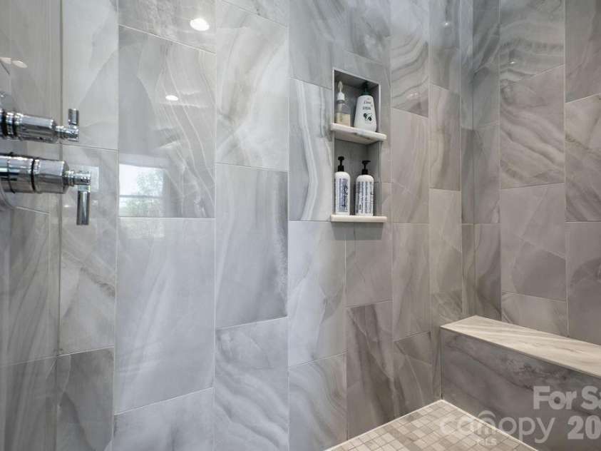 4454 Asheville Highway, Pisgah Forest, NC 28768.  MLS# CAR4367785, YatesRealty ID 17026. Sumptuous Tile Shower