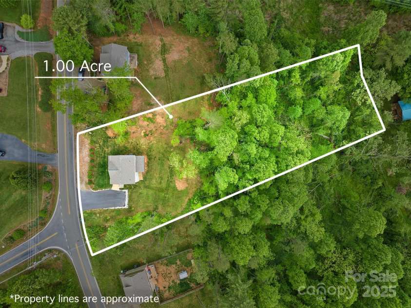43 Clarks Chapel Extension, Weaverville, NC 28787.  MLS# CAR4258672, YatesRealty ID 17029. Approximate Lot Lines