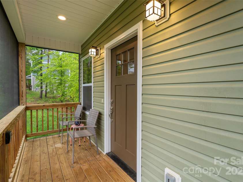 43 Clarks Chapel Extension, Weaverville, NC 28787.  MLS# CAR4258672, YatesRealty ID 17029. Covered + Screened Front Porch