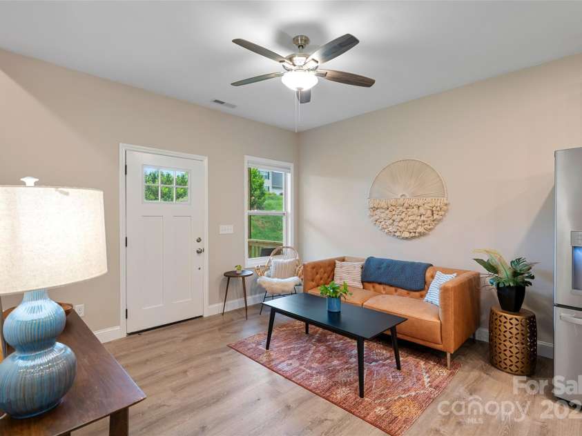43 Clarks Chapel Extension, Weaverville, NC 28787.  MLS# CAR4258672, YatesRealty ID 17029. Cozy Living Room