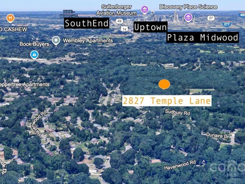 2827 Temple Lane, Charlotte, NC 28205.  MLS# CAR4228994, YatesRealty ID 1705. 