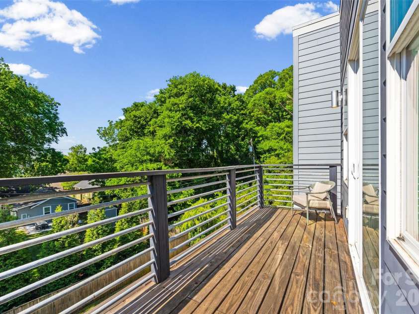 1633 Duckworth Avenue, Charlotte, NC 28208.  MLS# CAR4375706, YatesRealty ID 17071. Primary bedroom private terrace