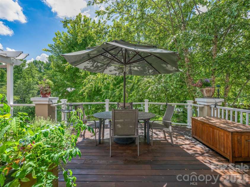 212 Plains Drive, Asheville, NC 28803.  MLS# CAR4373676, YatesRealty ID 17089. Main level deck