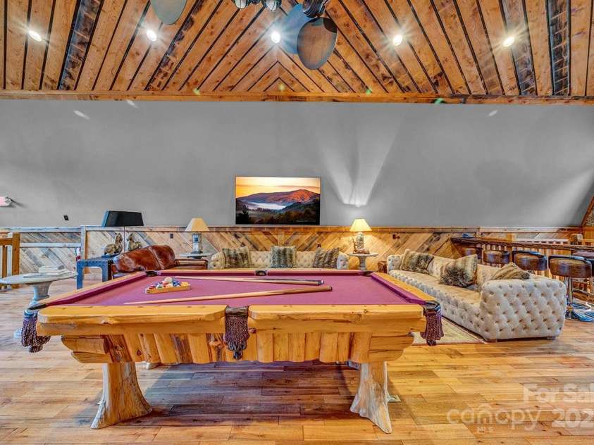 56 Eagle Cottage Lane, Banner Elk, NC 28604.  MLS# CAR4310170, YatesRealty ID 1709. The River Club pool table