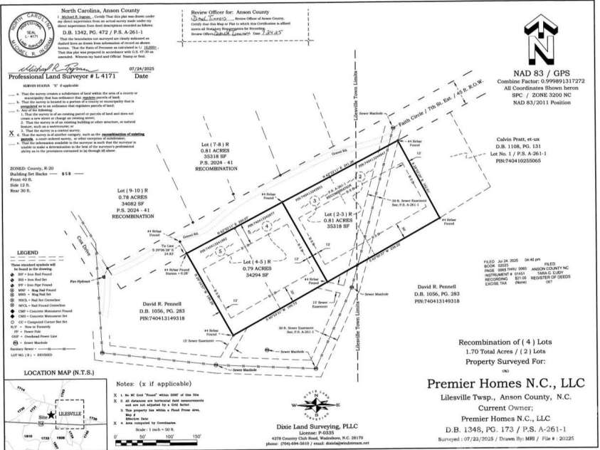 155 Faith Circle, Lilesville, NC 28091.  MLS# CAR4338653, YatesRealty ID 17098. 