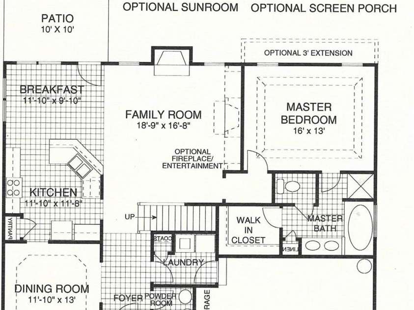 261 Corrie Ann Drive, Concord, NC 28027.  MLS# CAR4407192, YatesRealty ID 17124. Main Level - Customize your floor plan