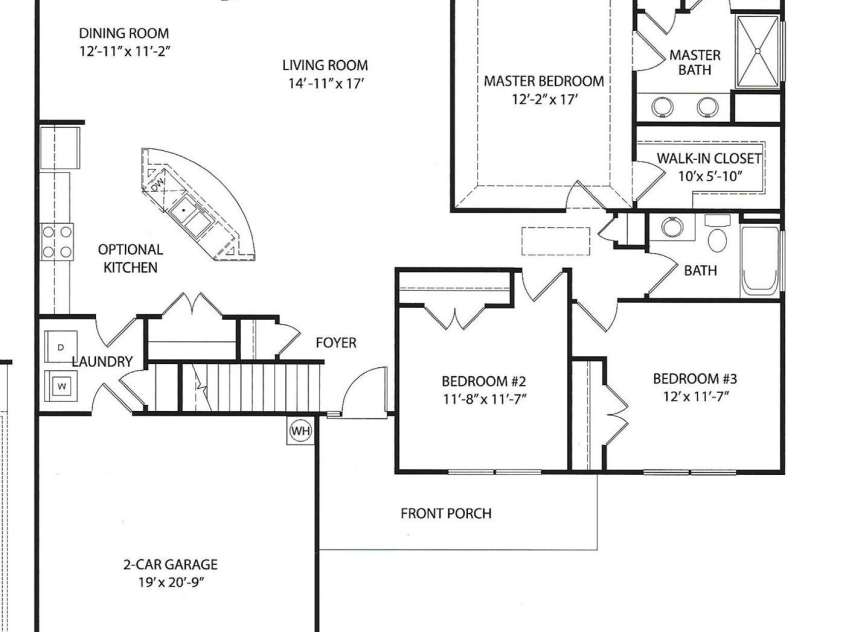 278 Corrie Ann Drive, Concord, NC 28027.  MLS# CAR4367110, YatesRealty ID 17127. Bailey Ranch Main Level with Optional Kitchen