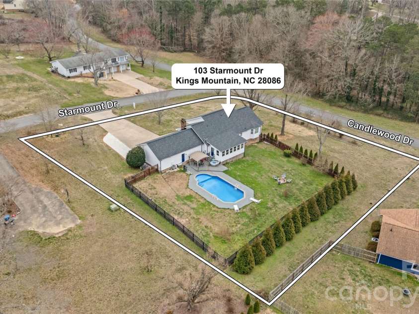 103 Starmount Drive, Kings Mountain, NC 28086.  MLS# CAR4349597, YatesRealty ID 17135. 