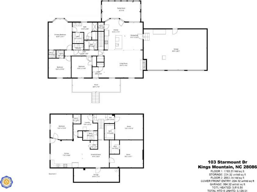 103 Starmount Drive, Kings Mountain, NC 28086.  MLS# CAR4349597, YatesRealty ID 17135. 