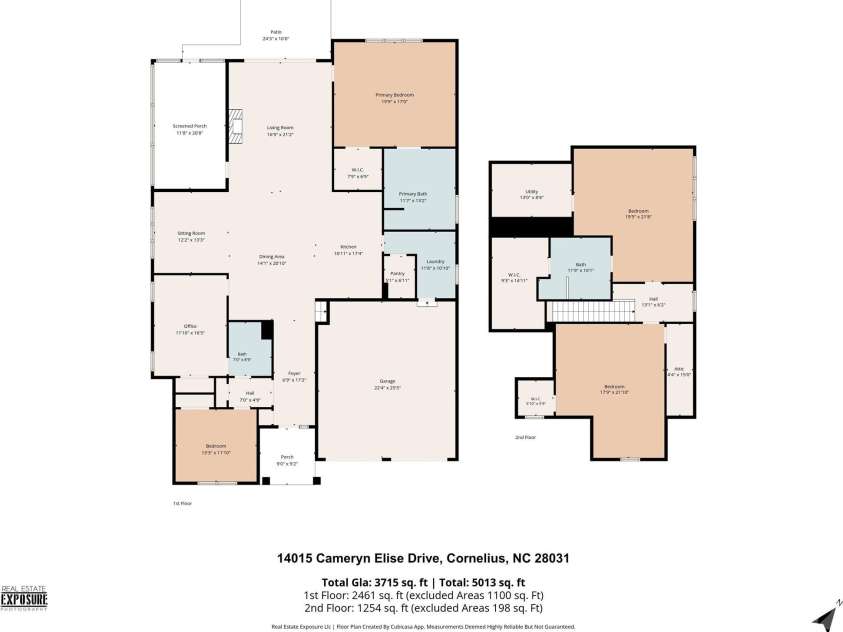 14015 Cameryn Elise Drive, Cornelius, NC 28031.  MLS# CAR4410752, YatesRealty ID 1714. 