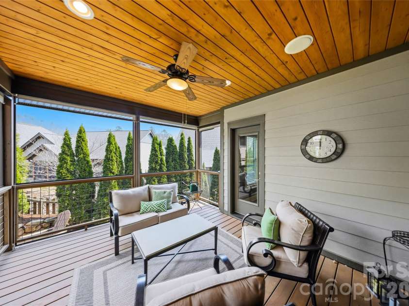 30 Stills Creek Loop, Fairview, NC 28730.  MLS# CAR4353771, YatesRealty ID 17188. Back porch
