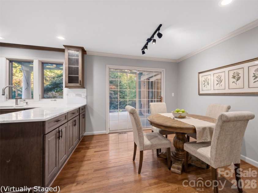 110 Glengary Drive, Flat Rock, NC 28731.  MLS# CAR4351379, YatesRealty ID 17194. Breakfast Room Virtually Staged