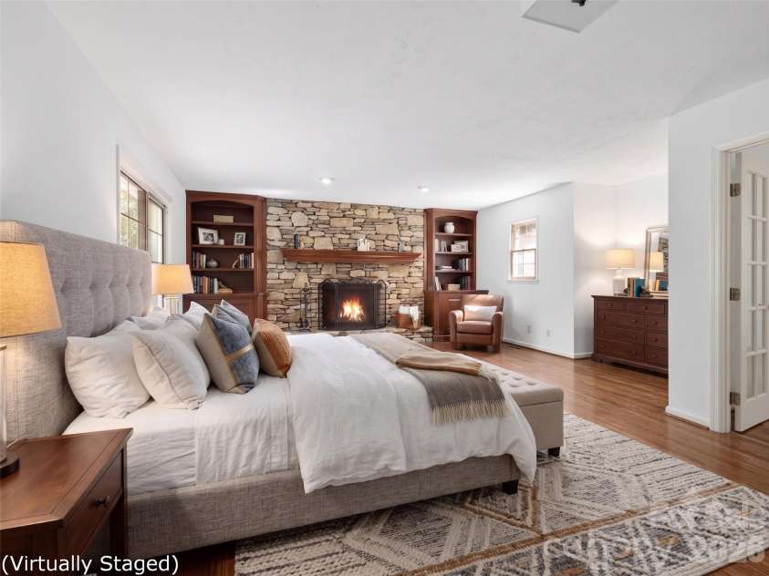 110 Glengary Drive, Flat Rock, NC 28731.  MLS# CAR4351379, YatesRealty ID 17194. Den Virtually Staged as Primary Bedroom