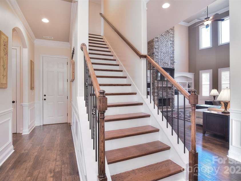 5600 Ballenger Court, Waxhaw, NC 28173.  MLS# CAR4216370, YatesRealty ID 1720. Stairs to 2nd Floor