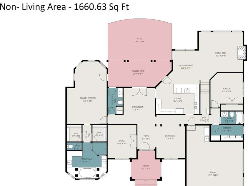 7806 Turnberry Lane, Stanley, NC 28164.  MLS# CAR4363811, YatesRealty ID 17212. Main Living Level Floorplan