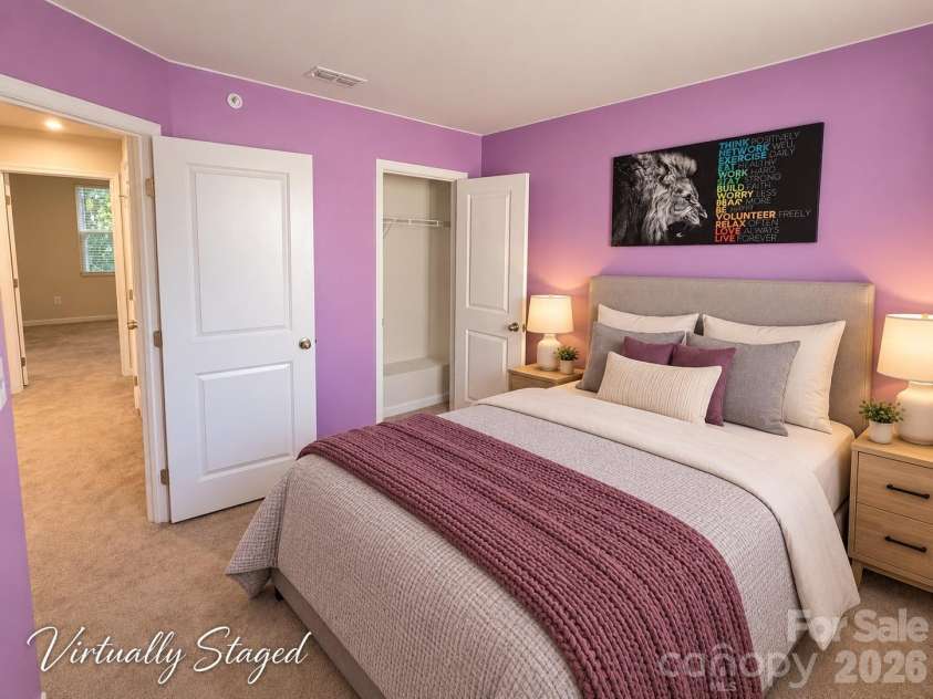 5356 Austin Knoll Court, Charlotte, NC 28269.  MLS# CAR4430727, YatesRealty ID 17213. Secondary Bedroom (virtually staged)