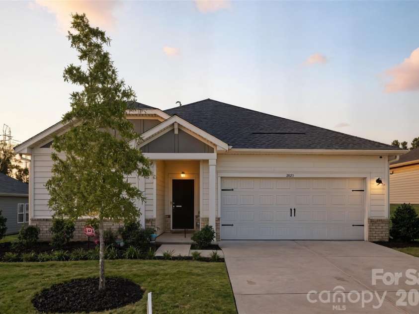 2023 Merida Street, Charlotte, NC 28214.  MLS# CAR4306693, YatesRealty ID 17217. Backyard with tree line