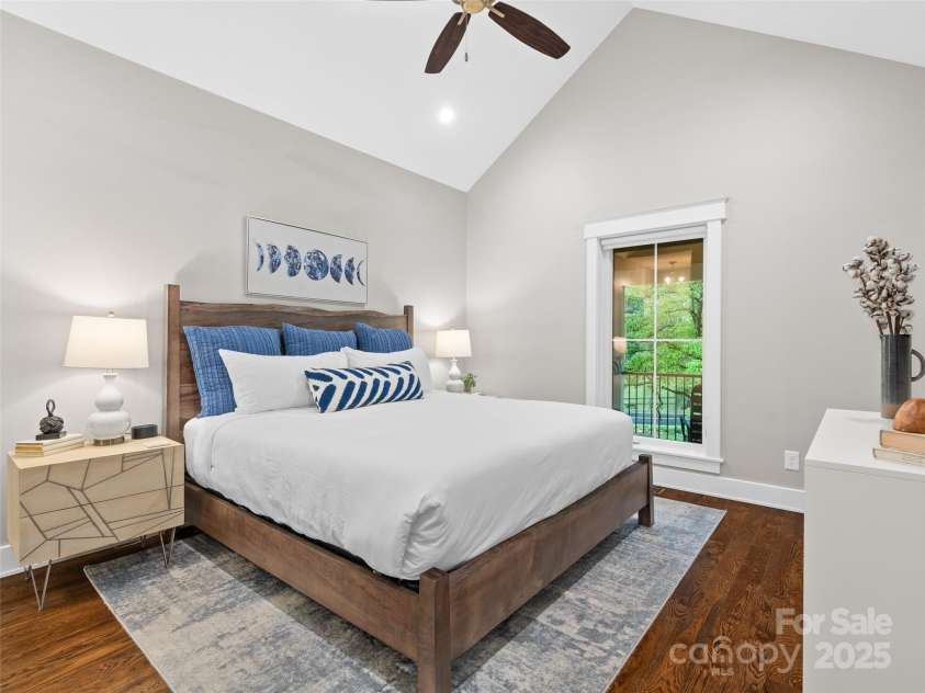 328 Mccoy Cove Road, Black Mountain, NC 28711.  MLS# CAR4248740, YatesRealty ID 17223. Bedroom 1...look at those big windows