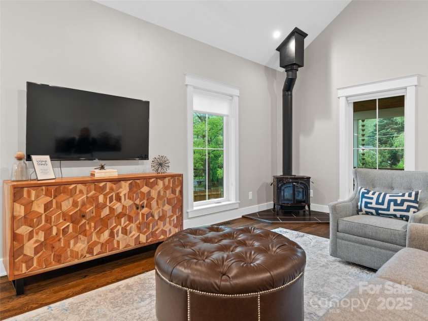 328 Mccoy Cove Road, Black Mountain, NC 28711.  MLS# CAR4248740, YatesRealty ID 17223. Vermont Castings wood stove