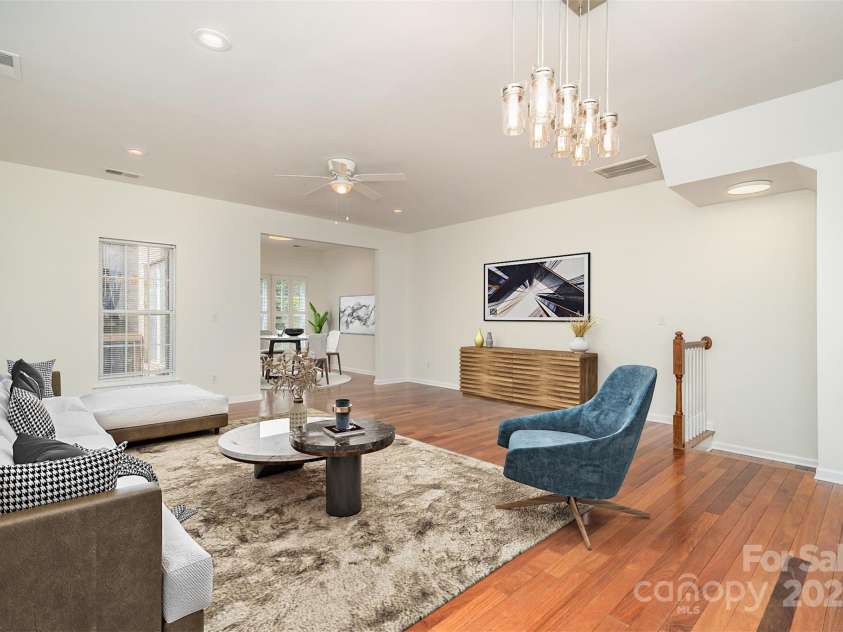 243 Lincoln Street, Charlotte, NC 28203.  MLS# CAR4259345, YatesRealty ID 17251. 2nd Floor Living Dining Room - Virtual Photo