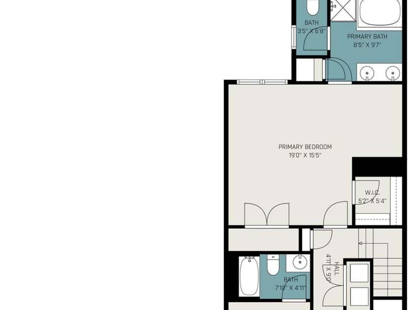 243 Lincoln Street, Charlotte, NC 28203.  MLS# CAR4259345, YatesRealty ID 17251. 3rd Floorplan w/Room Sizes