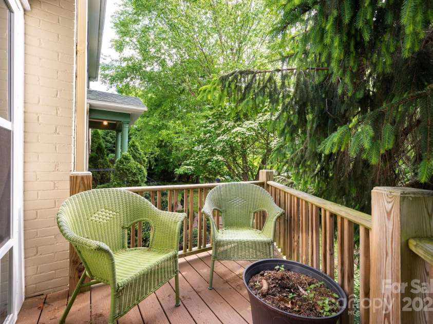 303 Country Club Road, Asheville, NC 28804.  MLS# CAR4310380, YatesRealty ID 17262. Balcony off sunroom