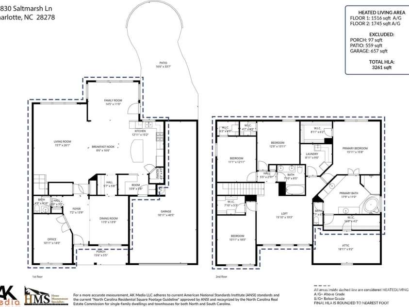 10830 Saltmarsh Lane, Charlotte, NC 28278.  MLS# CAR4349203, YatesRealty ID 17275. 