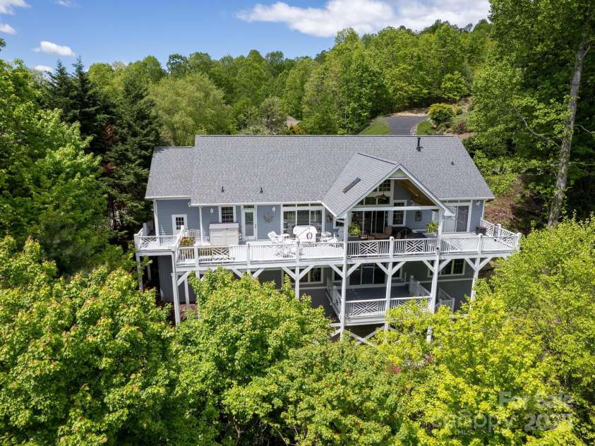 105 Spring Path, Hendersonville, NC 28739.  MLS# CAR4256171, YatesRealty ID 17277. Rear arial Shot