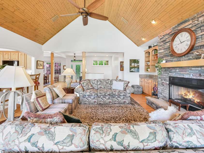 105 Spring Path, Hendersonville, NC 28739.  MLS# CAR4256171, YatesRealty ID 17277. Truly...a GREAT ROOM with gas fireplace