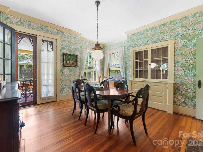 156 Cumberland Avenue, Asheville, NC 28801.  MLS# CAR4240356, YatesRealty ID 17278. French Doors Lead to the Porch