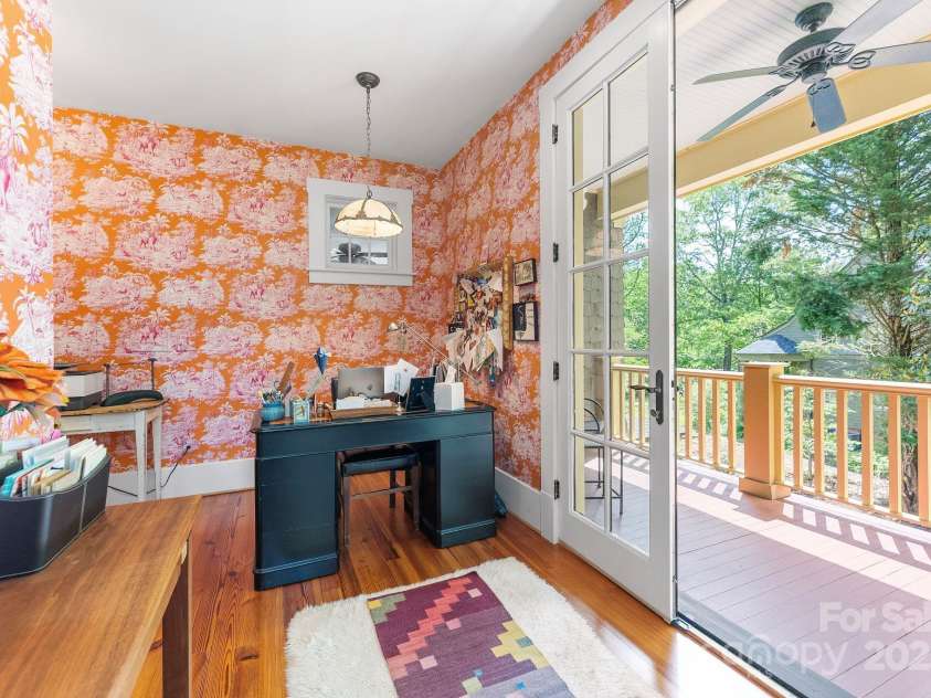 156 Cumberland Avenue, Asheville, NC 28801.  MLS# CAR4240356, YatesRealty ID 17278. Wallpaper:  Scalamardie Bengale Etoffe