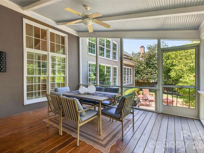 7331 Versailles Lane, Charlotte, NC 28277.  MLS# CAR4375821, YatesRealty ID 17303. Covered Back Patio