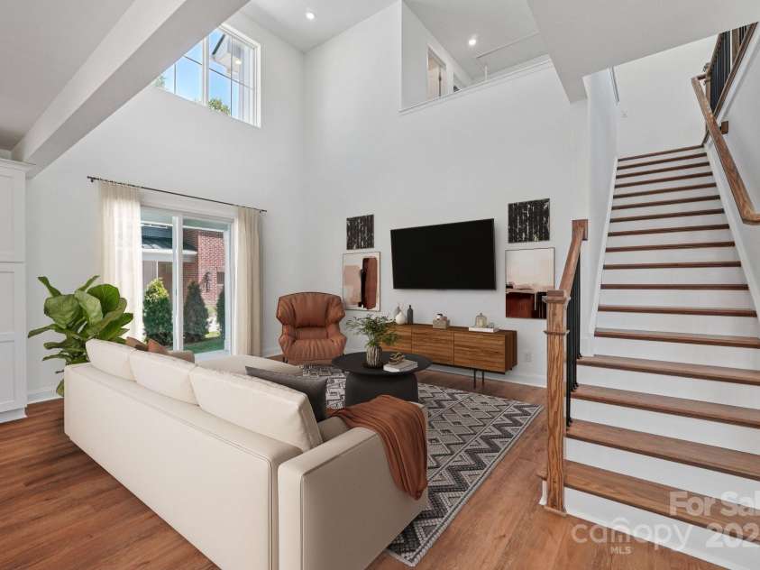 609 Mercury Drive, Tega Cay, SC 29708.  MLS# CAR4324918, YatesRealty ID 17349. Virtually Staged Great Room
