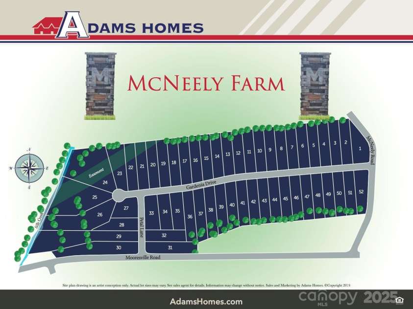 1035 Gardenia Drive, Mt Ulla, NC 28125.  MLS# CAR4246460, YatesRealty ID 17350. Site Map
