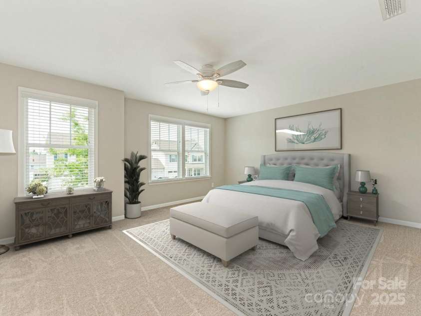4912 Grace View Drive, Pineville, NC 28134.  MLS# CAR4261040, YatesRealty ID 17367. Primary Bedroom Virtually Staged
