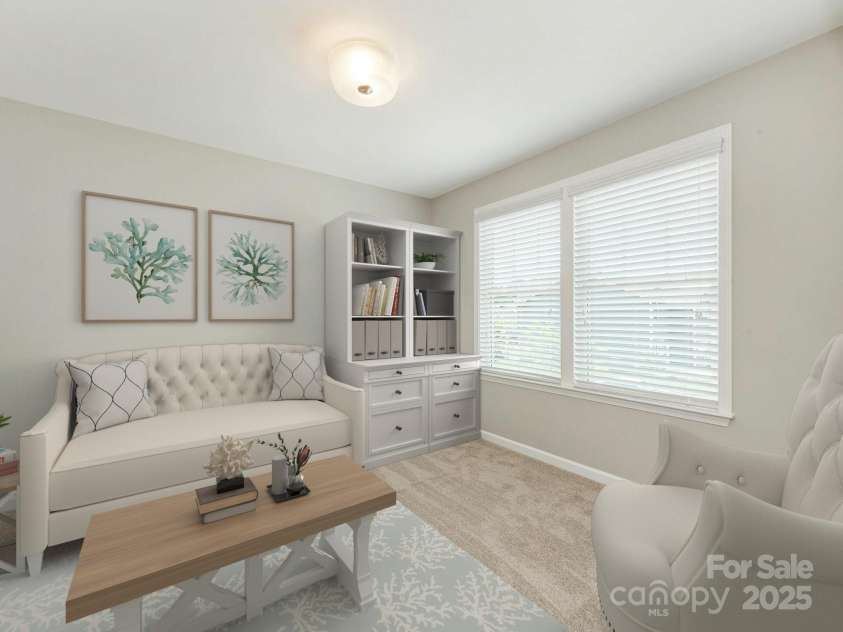 4912 Grace View Drive, Pineville, NC 28134.  MLS# CAR4261040, YatesRealty ID 17367. Sitting Area Virtually Staged