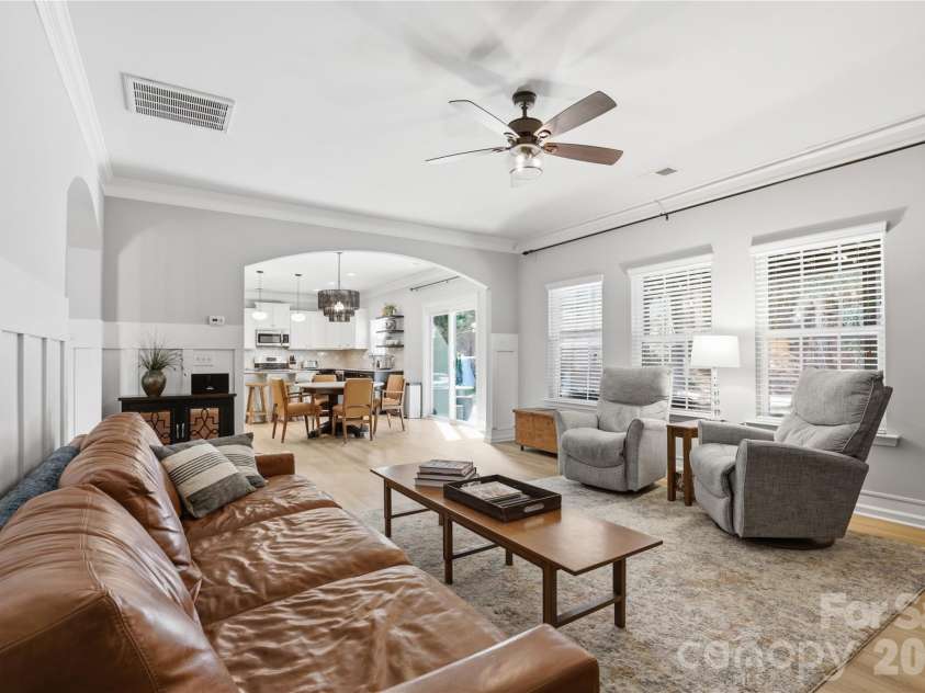 1051 Crawford Drive, Lancaster, SC 29720.  MLS# CAR4359104, YatesRealty ID 17373. Great Room looking towards Breakfast Nook