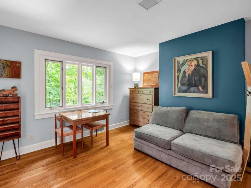 185 Greenstoke Loop, Tryon, NC 28782.  MLS# CAR4261125, YatesRealty ID 17387. Guest Bedroom #1 used as a study