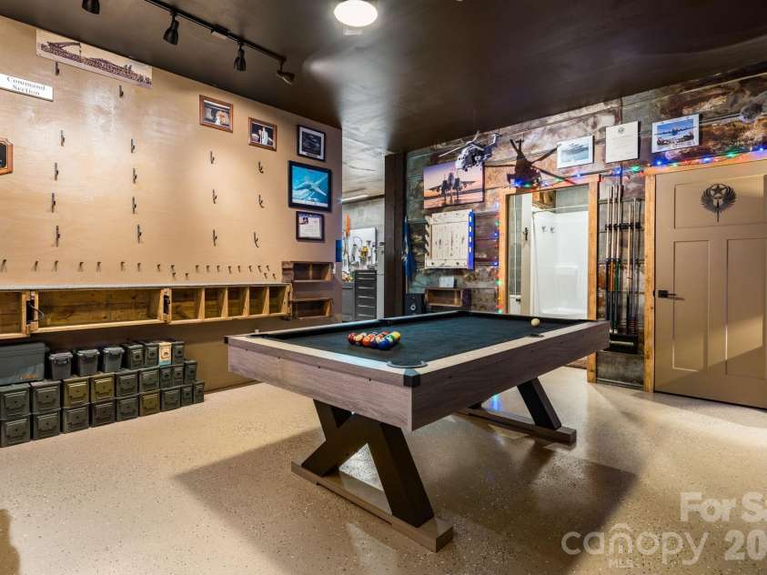 4530 Double Island Road, Green Mountain, NC 28740.  MLS# CAR4362589, YatesRealty ID 17388. Basement recreation room