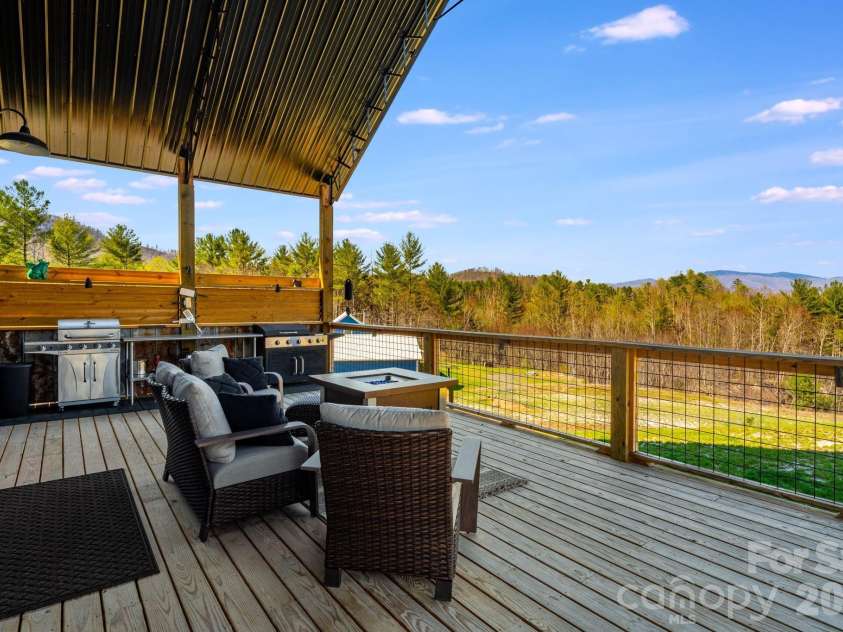 4530 Double Island Road, Green Mountain, NC 28740.  MLS# CAR4362589, YatesRealty ID 17388. Covered Front porch area